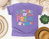 100th Day Of Pre-K graphic tee in Violet