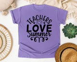 Teachers Love Summer graphic tee in Violet
