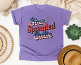 Star Spangled Cutie Grey graphic tee in Violet