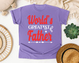 World's Greatest Father Red graphic tee in Violet