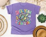 Shell Yeah Schools Out Turtle graphic tee in Violet