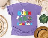 Queen Of The Classroom graphic tee in Violet