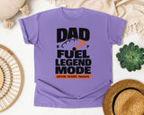 Dad Fuel Legend Mode Black graphic tee in Violet