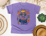 King Of The Grill Master Of Dad Jokes Grey graphic tee in Violet