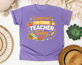 Surprise Im Your Teacher Today graphic tee in Violet