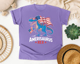 Amerisaurus Rex Pink graphic tee in Violet