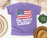 Star Spangled Cutie White graphic tee in Violet