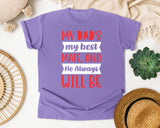 My Dad's My Best Mate Red graphic tee in Violet