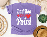 Dad Bod On Point White 3 graphic tee in Violet