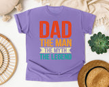 Dad The Man The Myth The Legend Red graphic tee in Violet