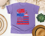 Little Miss Firecracker Red graphic tee in Violet