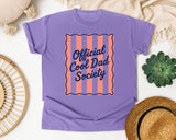 Official Cool Dad Society Pink graphic tee in Violet