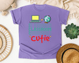 Classroom Cutie Laptop graphic tee in Violet