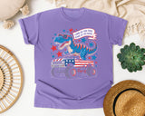 Land Of The Free Home Of The Brave graphic tee in Violet