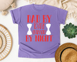 Dad By Day Gamer By Night White 2 graphic tee in Violet