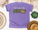 My Daddy Is My Hero Brown graphic tee in Violet