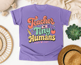 Teacher Of Tiny Humans Retro graphic tee in Violet