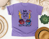 Dads Who Grill Together Stay Rare Together Grey graphic tee in Violet