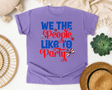 We The People Like To Party Blue graphic tee in Violet