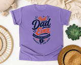 Best Dad Ever Fueled By Coffee Grey graphic tee in Violet