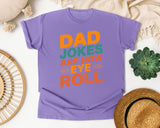 Dad Jokes Are How Eye Roll graphic tee in Violet