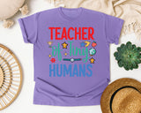 Teacher Of Tiny Humans Trophy graphic tee in Violet