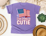 Star Spangled Cutie White 2 graphic tee in Violet