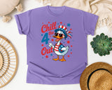 Chill The 4 Out Grey 2 graphic tee in Violet