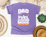 Dad Fuel Legend Mode White graphic tee in Violet
