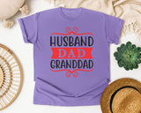 Husband Dad Granddad Red graphic tee in Violet