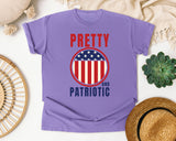Pretty And Patriotic graphic tee in Violet