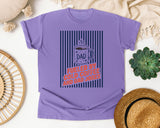 Fueled By Cold Coffee And Dad Jokes graphic tee in Violet