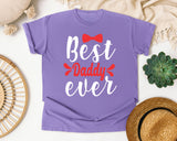 Best Daddy Ever White 4 graphic tee in Violet