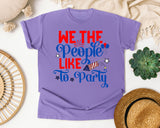 We The People Like To Party Blue 2 graphic tee in Violet