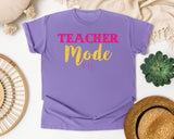Teacher Mode On Sparkle graphic tee in Violet