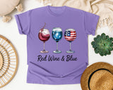 Red Wine And Blue graphic tee in Violet