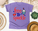 Free To Sparkle Red 2 graphic tee in Violet