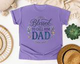 Blessed To Call Him Dad Grey 2 graphic tee in Violet