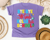 Bye Bye 5th Grade Hello Middle School Bright graphic tee in Violet