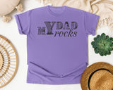 My Dad Rocks Grey graphic tee in Violet