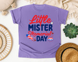 Little Mister Memorial Day graphic tee in Violet