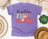 Hello Fifth Grade graphic tee in Violet