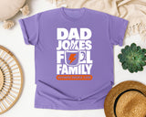 Dad Jokes Fuel Family White graphic tee in Violet