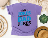 My Jokes Are Officially Dad Jokes graphic tee in Violet