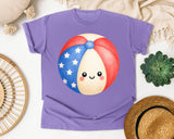 Patriotic Beach Ball graphic tee in Violet