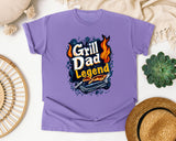 Grill Dad Legend Black graphic tee in Violet