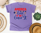 America Love It Or Leave It graphic tee in Violet