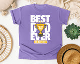 Best Dad Ever No Days Off White graphic tee in Violet