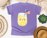 Lemonade With Flag graphic tee in Violet