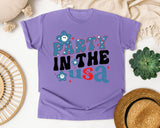 Party In The USA Blue graphic tee in Violet